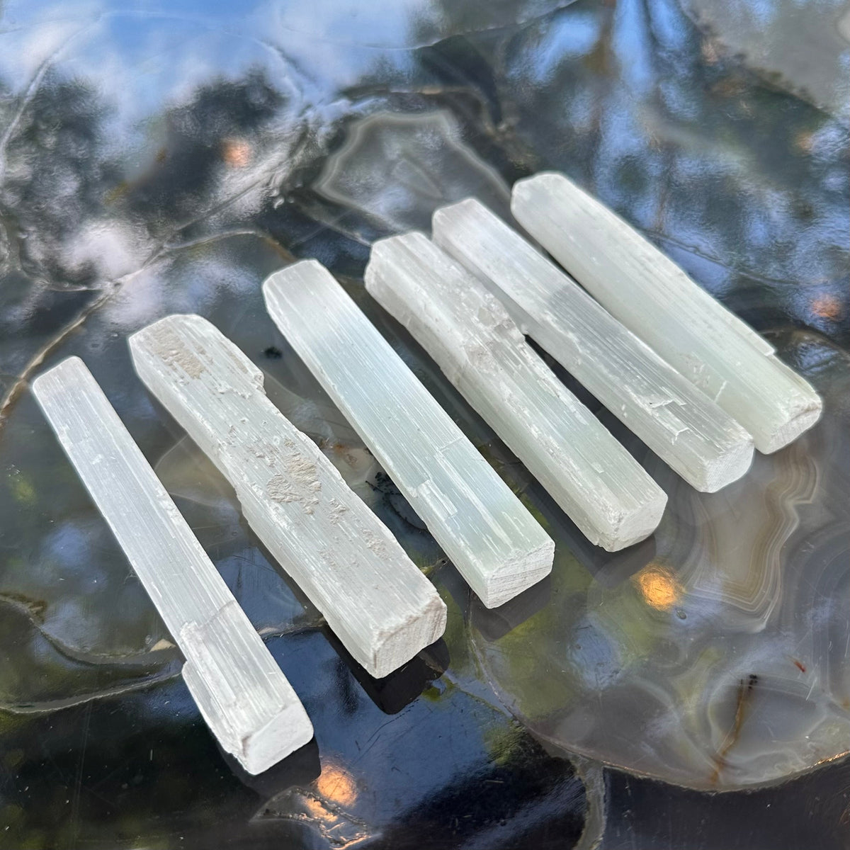 Selenite Stick 15cm from Morocco