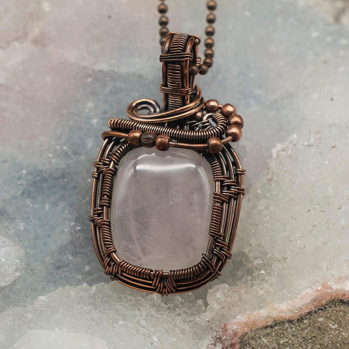 Quartz Wire Wrap Crystal Pendant - Master Healer