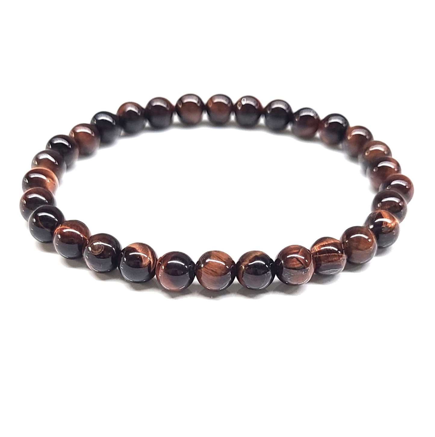 Red Tiger (Dragon’s Eye) Round Bead Bracelet - Vibrant Outlook