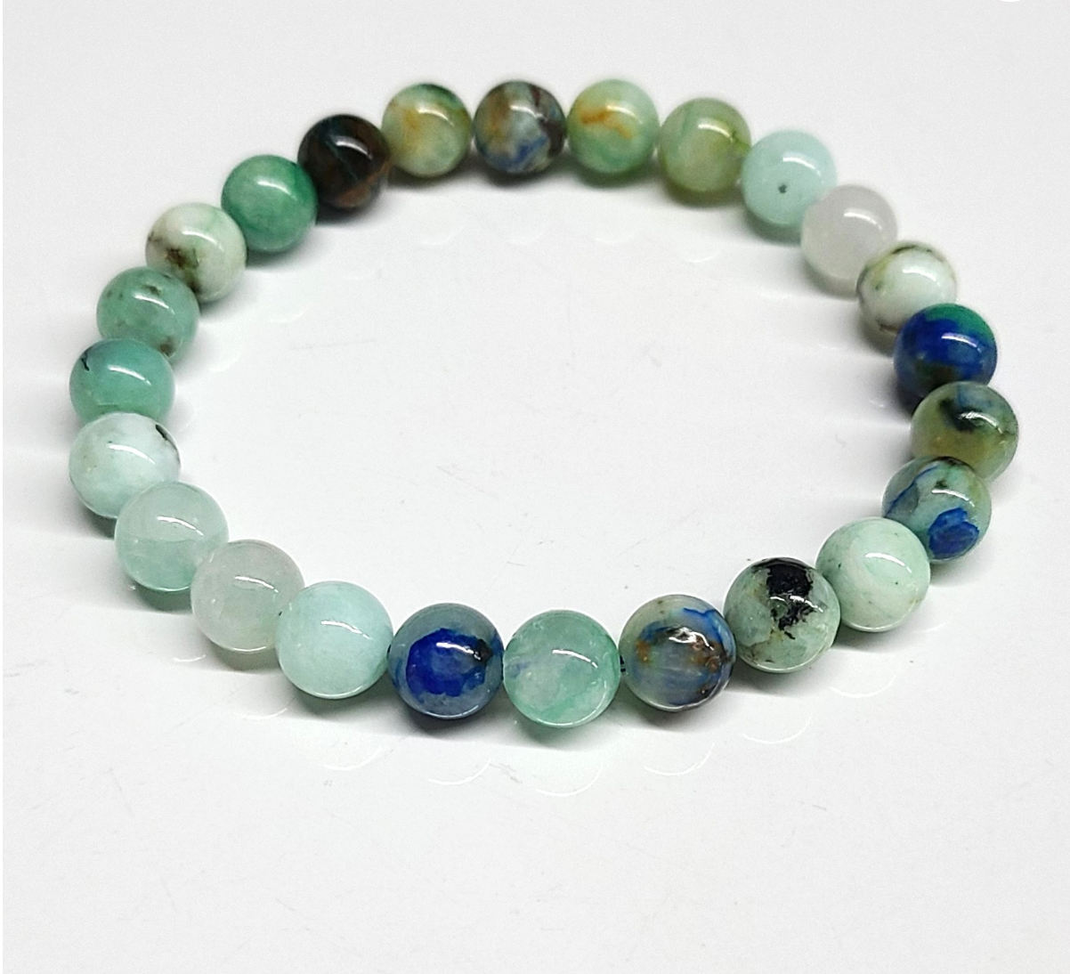 Azurite Round Bead Bracelet 8mm - Inner Awareness