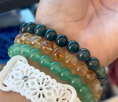 Intentions Bracelet Set – Abundance (Citrine, Green Aventurine & Moss Agate)
