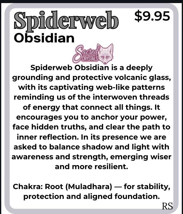 Natural Spiderweb Obsidian – Raw Stone from Mexico