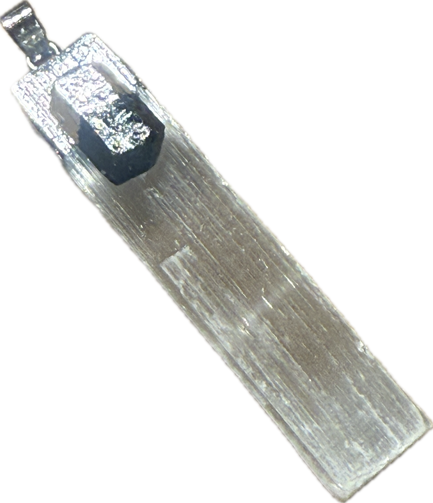 Selenite Pendant with Tourmaline Activator