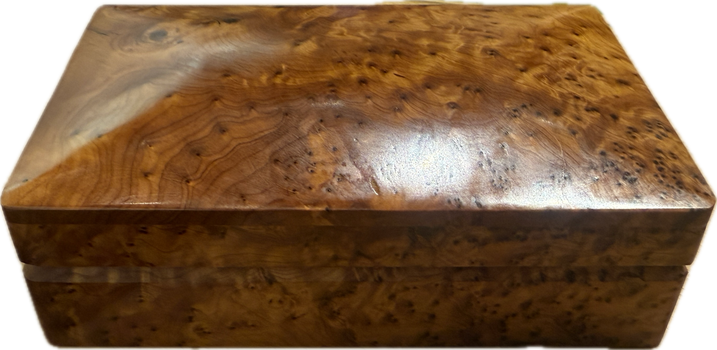 Thuya Wood Men's Jewelry Box/Keepsake Box