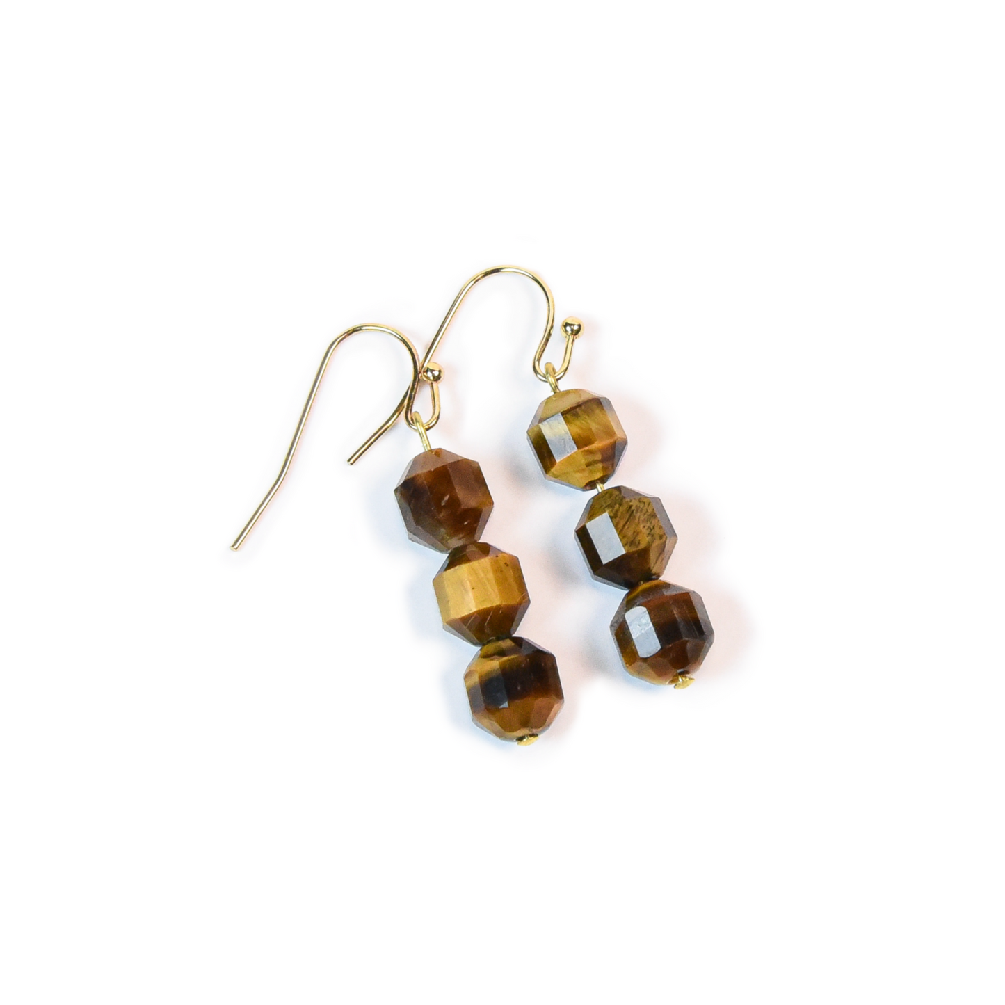 Tiger Eye Prism Earrings
