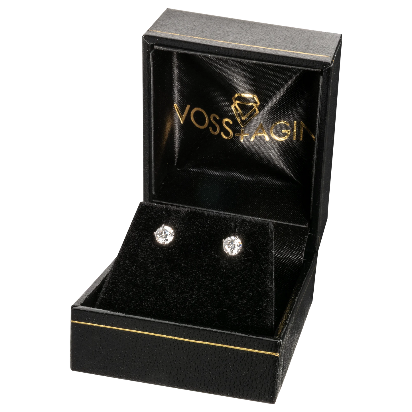 1.60 CTW Genuine Certified Moissanite Stud Earrings in Solid 14K White or Yellow Gold