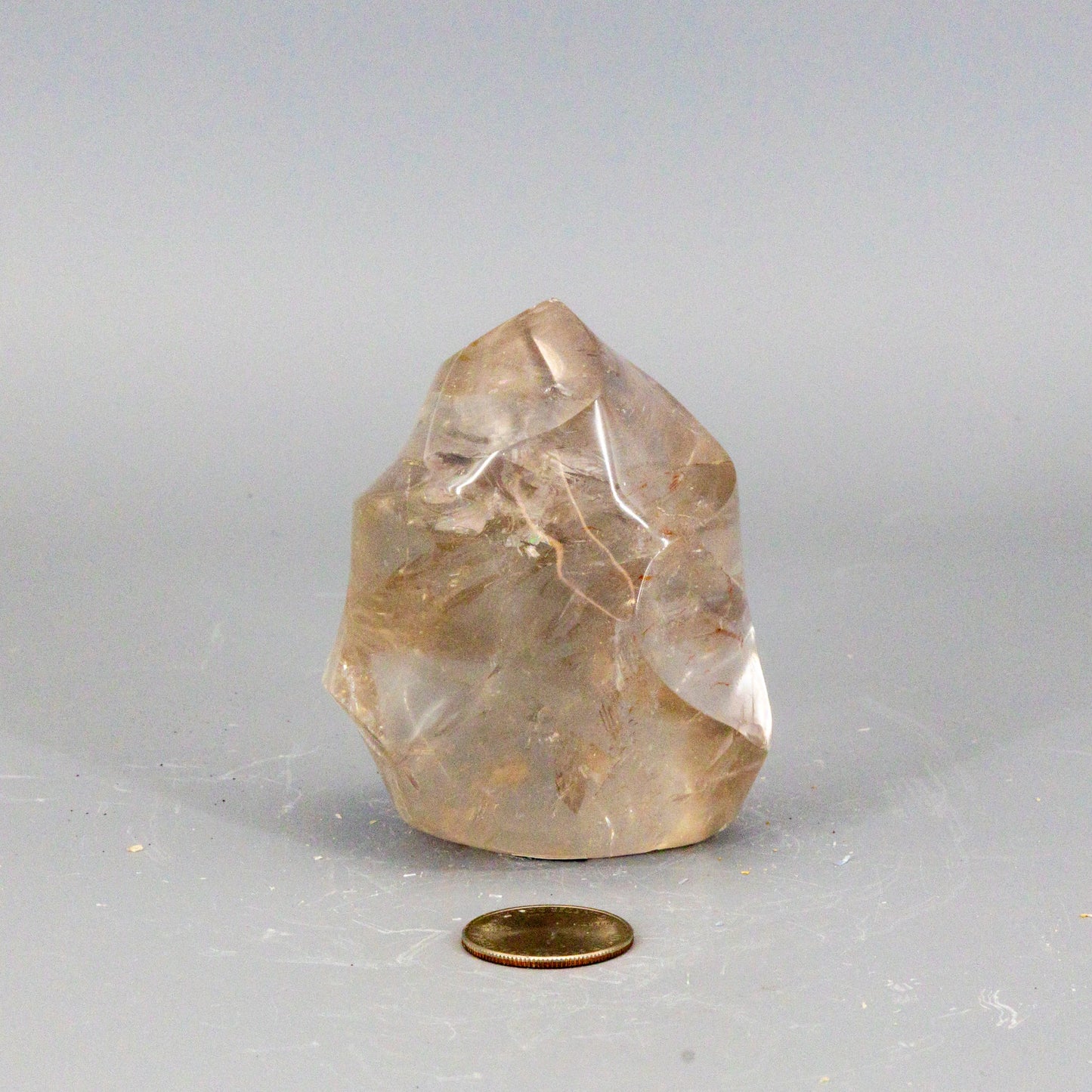 Water Clear Smoky Quartz Flame