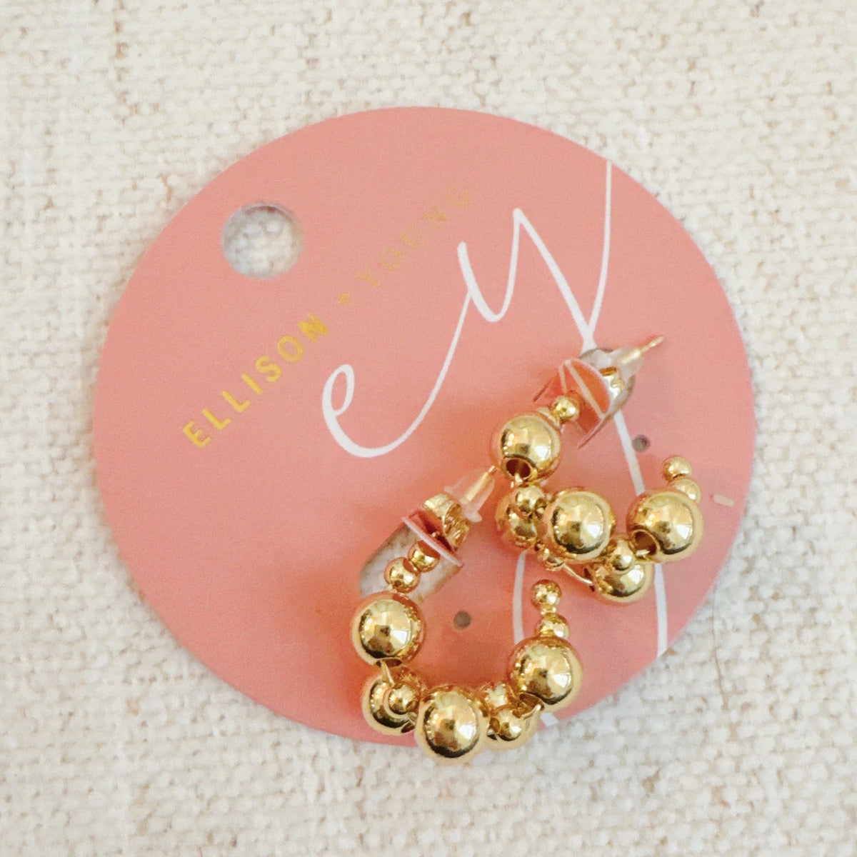 Woven Bubble Hoop Earrings