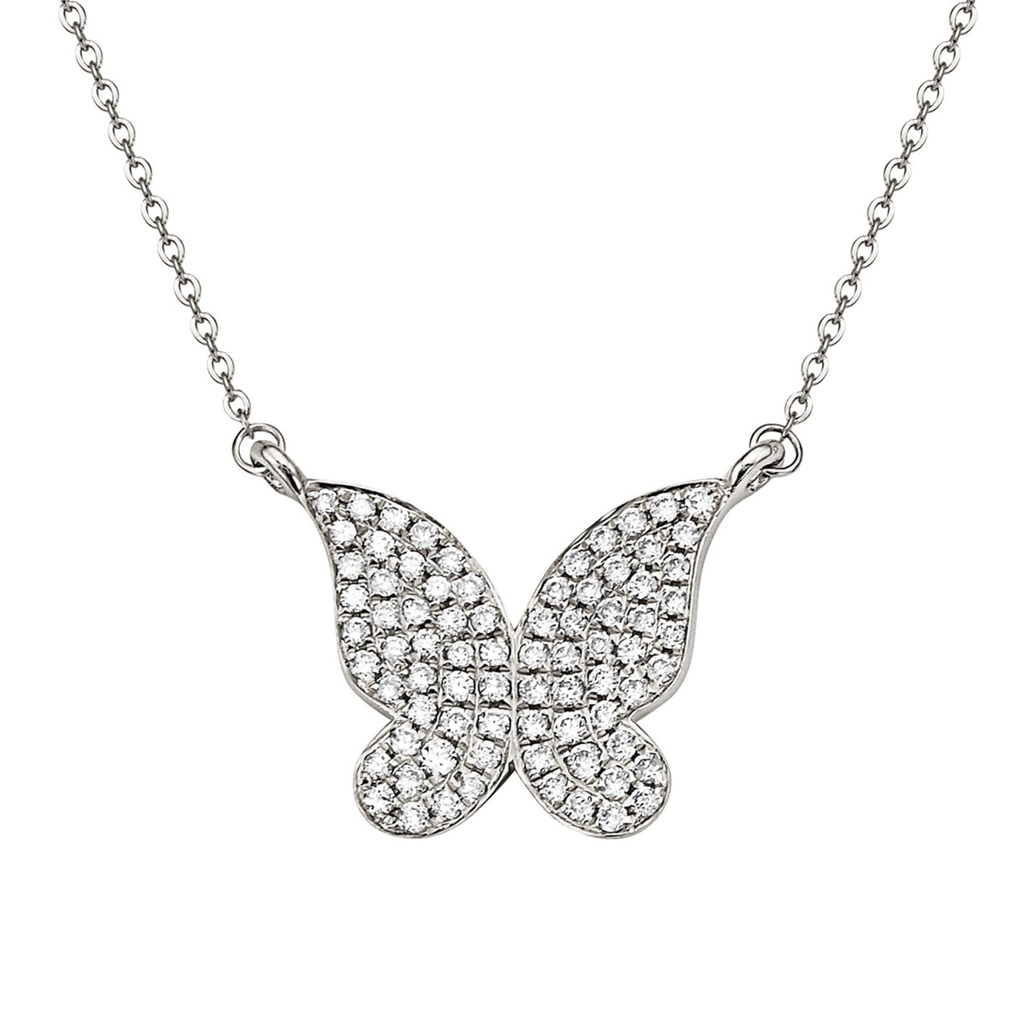14K White Gold Diamond Pendant, 0.21ct