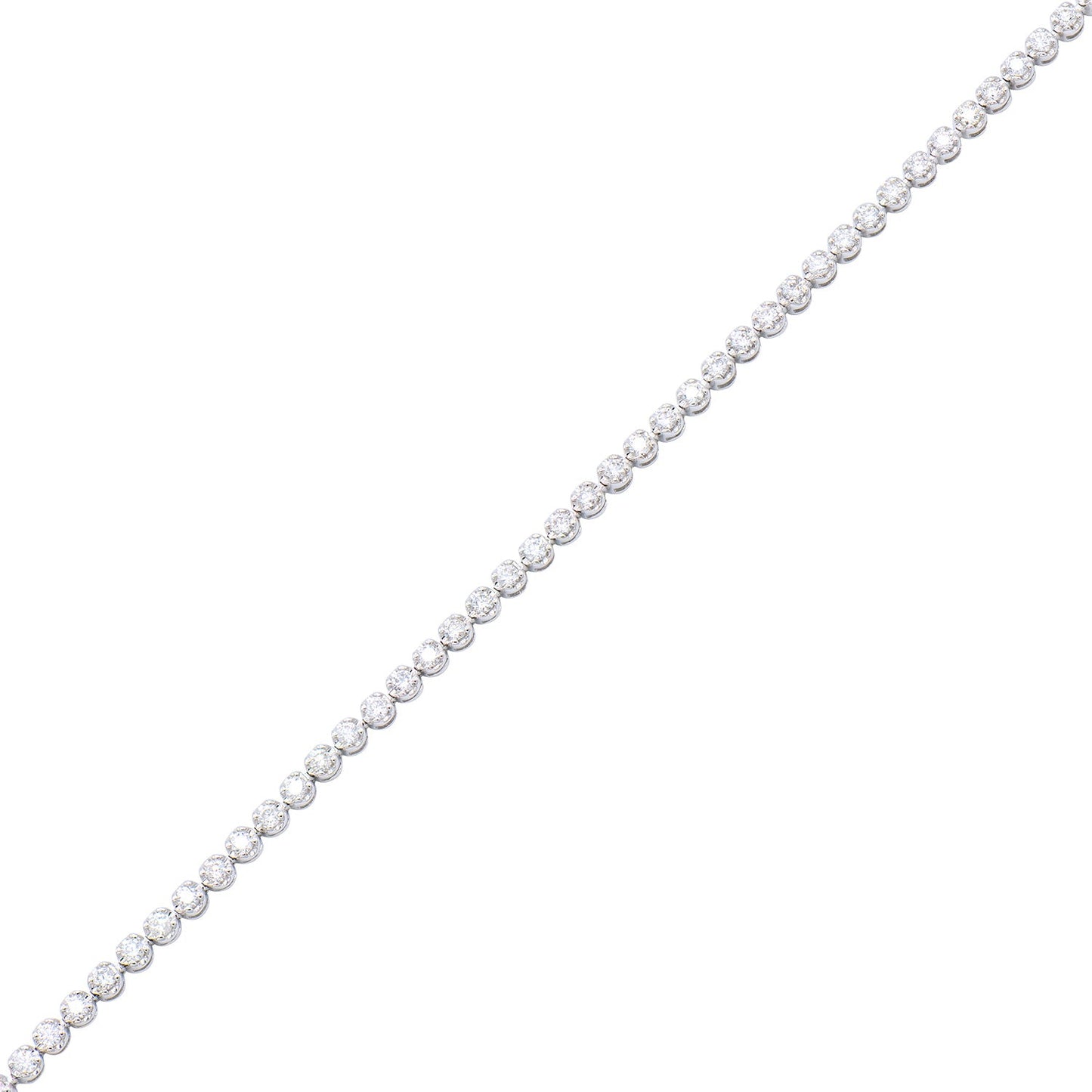 18K White Gold Diamond Bracelet, 1ct