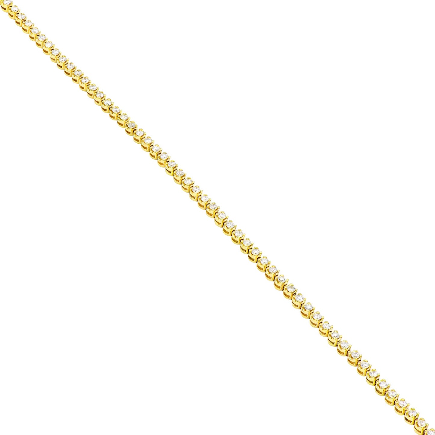 18K Yellow Gold Diamond Bracelet, 1ct