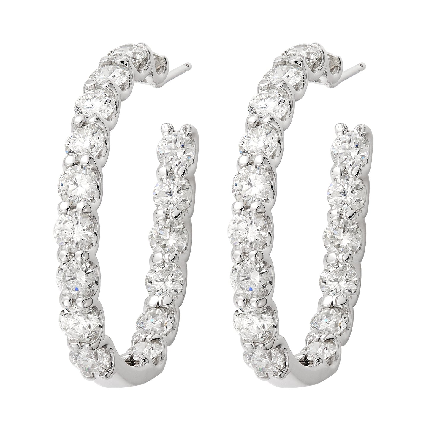 Elongated U Shape Hoops