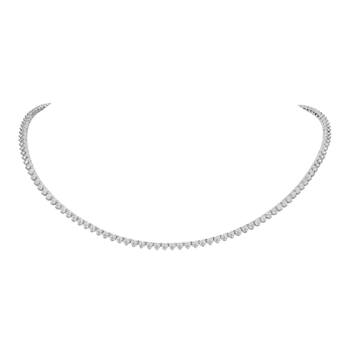 3 Prong Classic Tennis Necklace