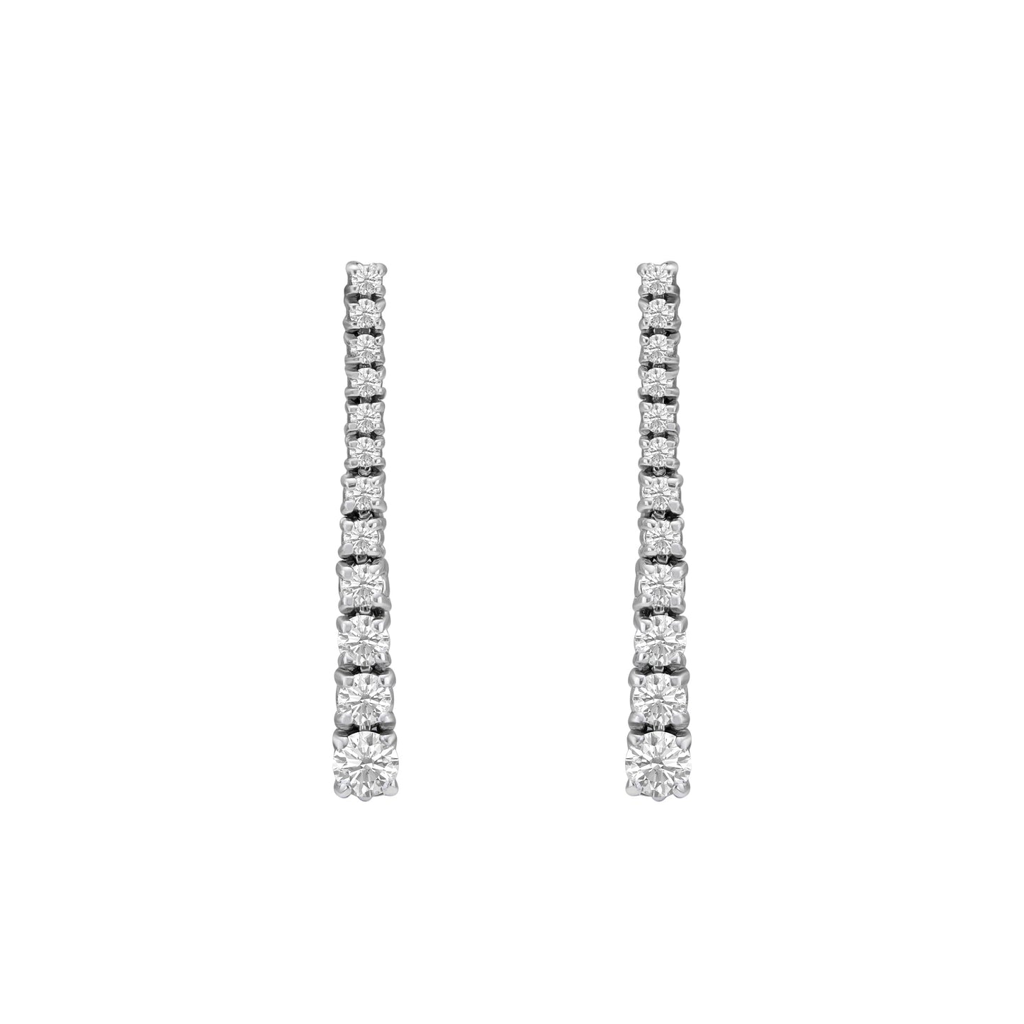 One Line Graduated Drop Earrings
