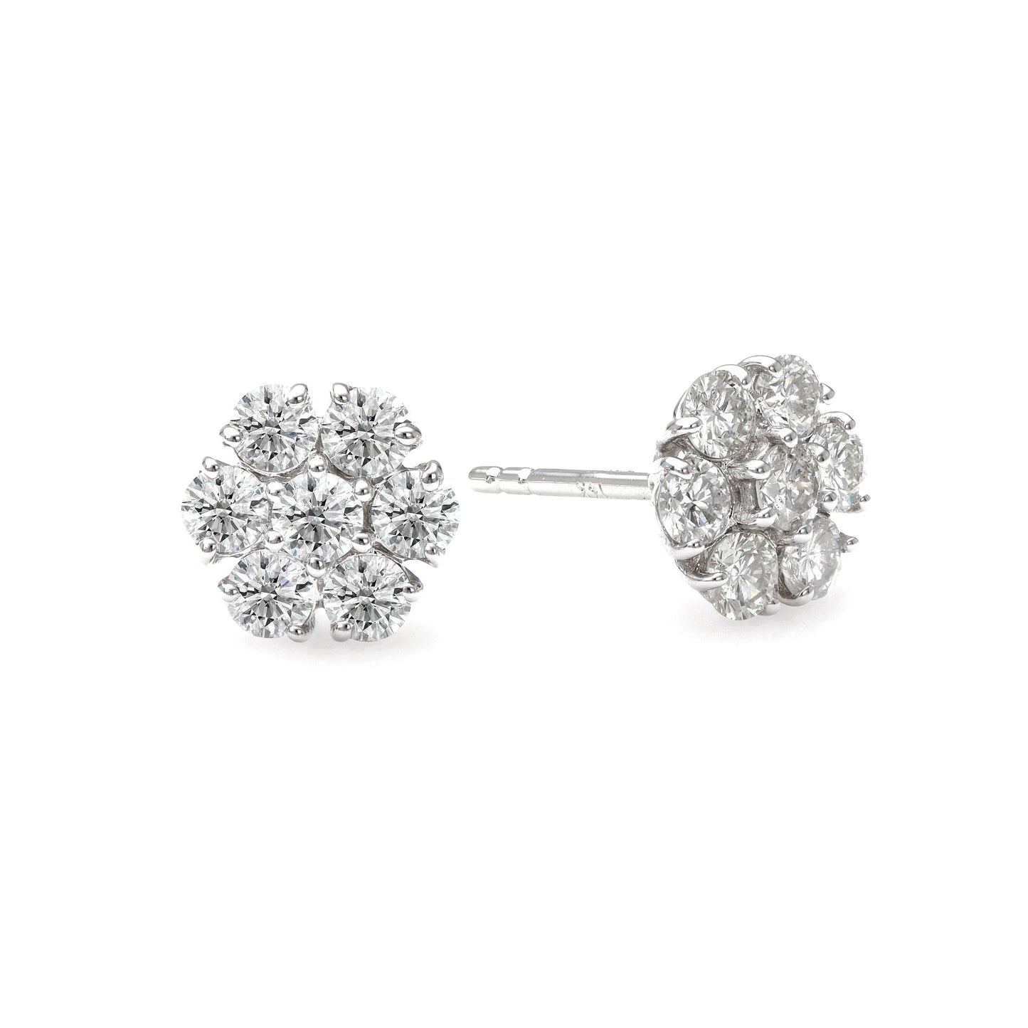 Flower Cluster Stud Earrings