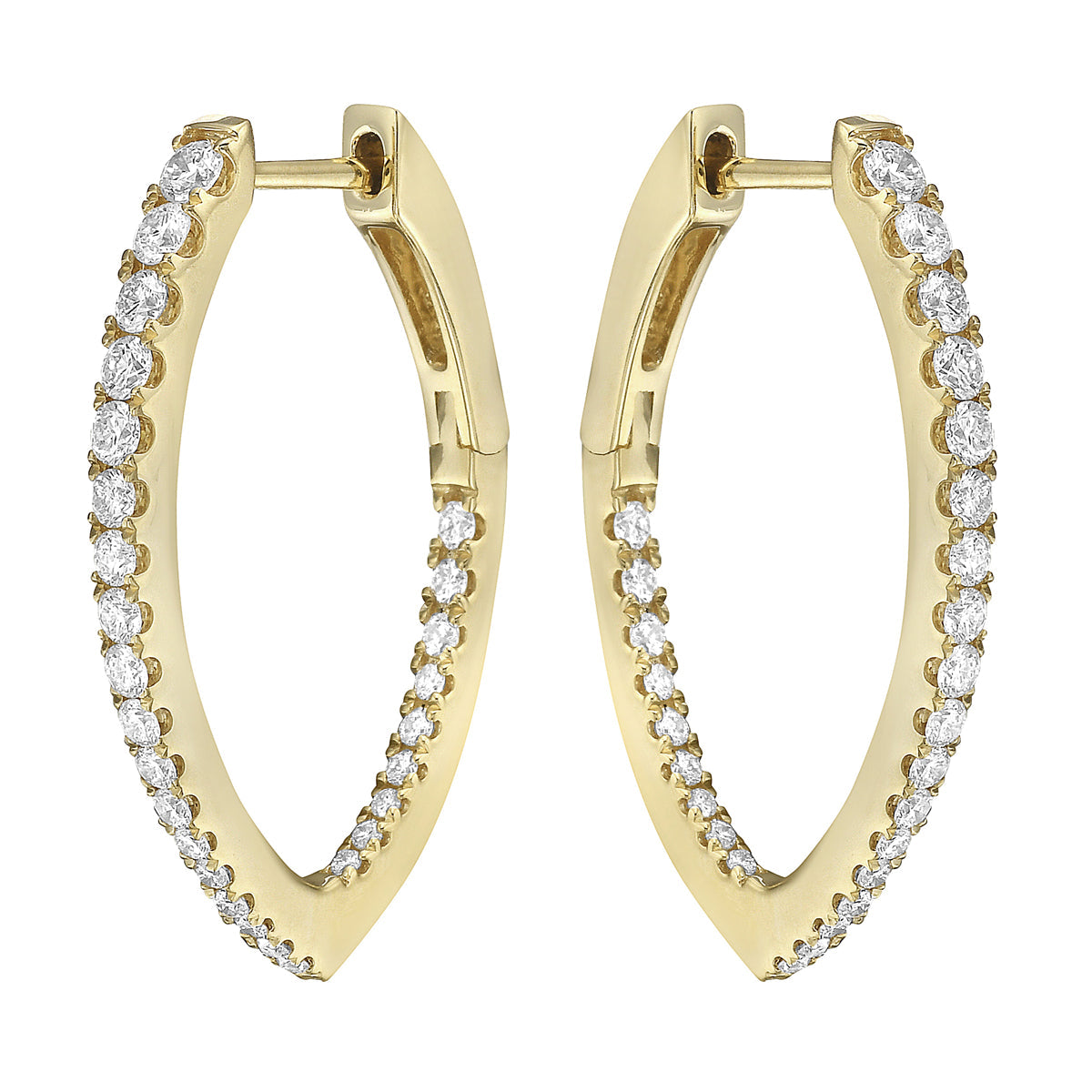 14K White Gold Diamond Earrings