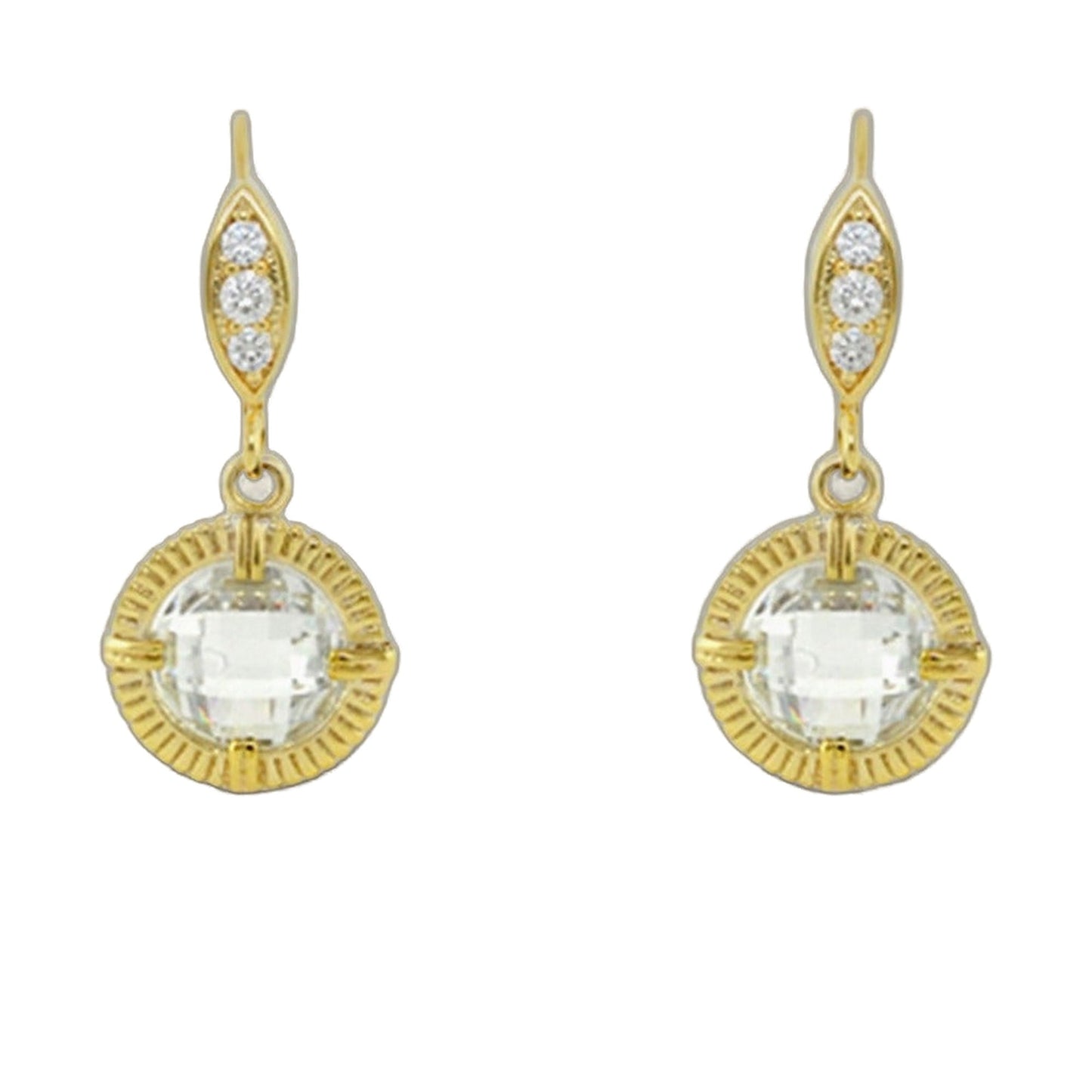 Eau Round Cz Earrings