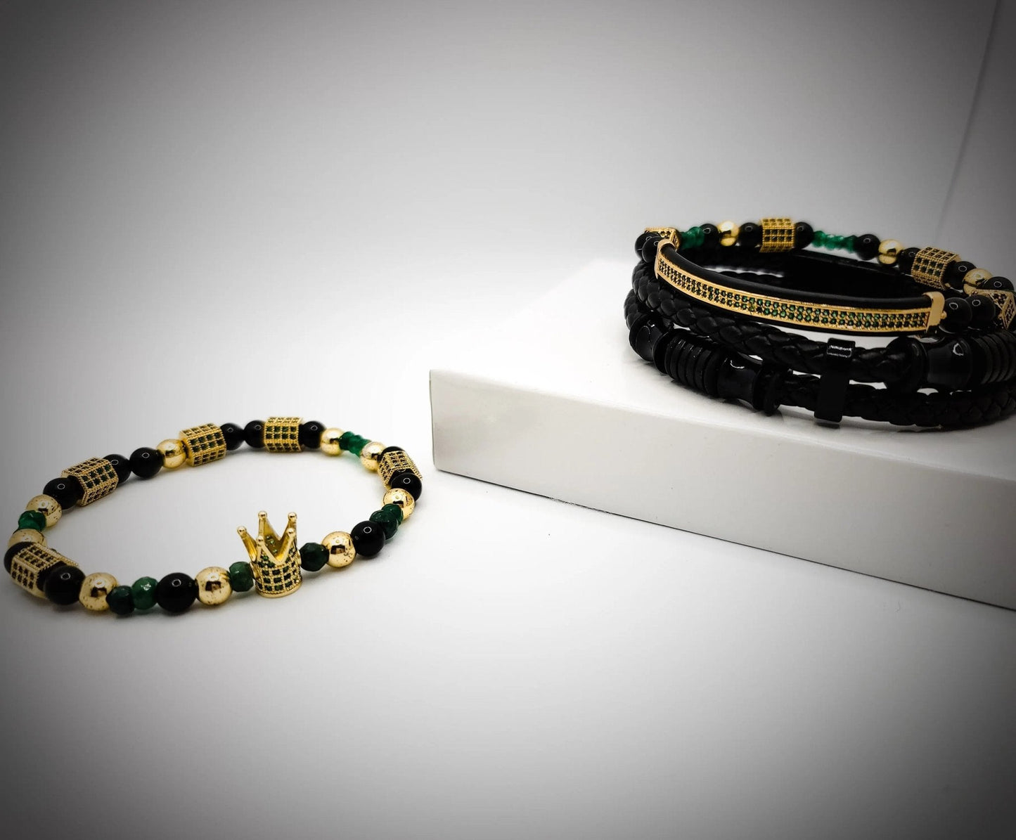 emerald stone bracelet for men
