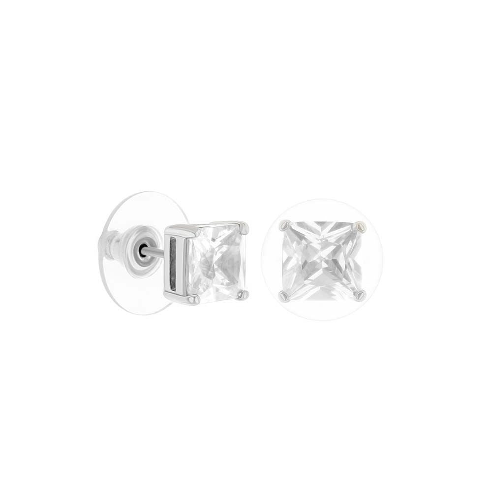 925 Princess Cut Earrings