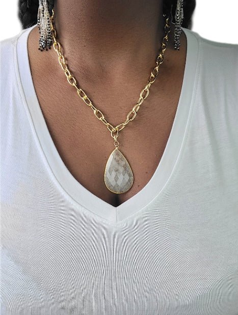 Gemstone Gold Chain Necklace