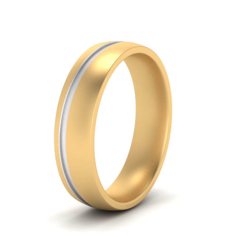 Grooved 2 Tone Mens Band