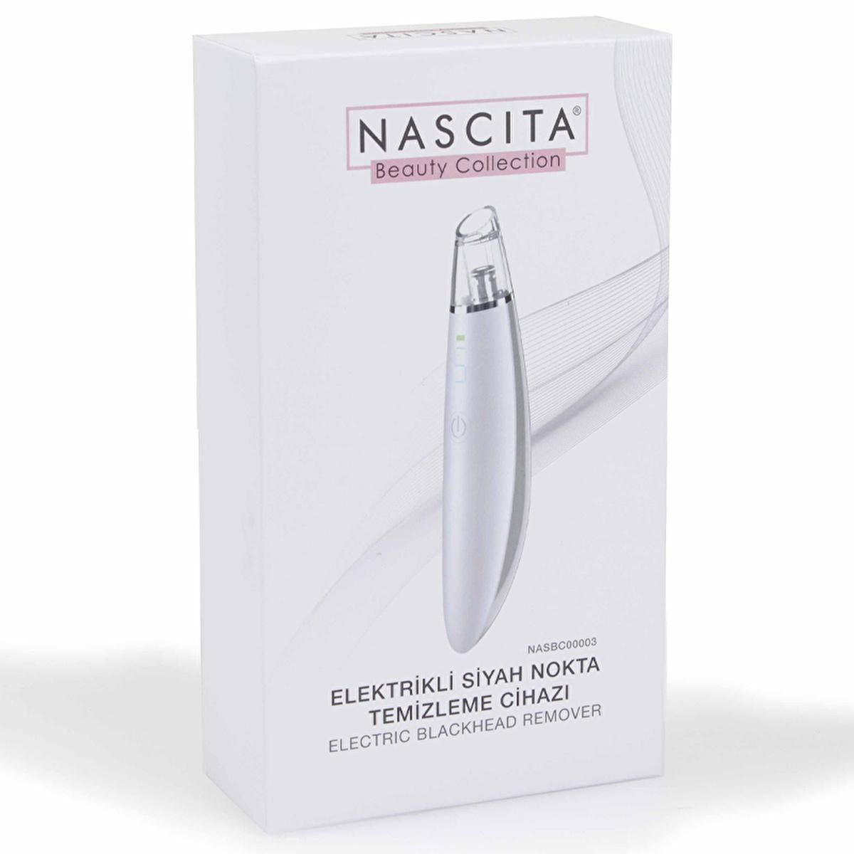 Nascita Electric Blackhead Remover Device - Portable Facial Suction with 5 Interchangeable Heads & Adjustable Suction Power