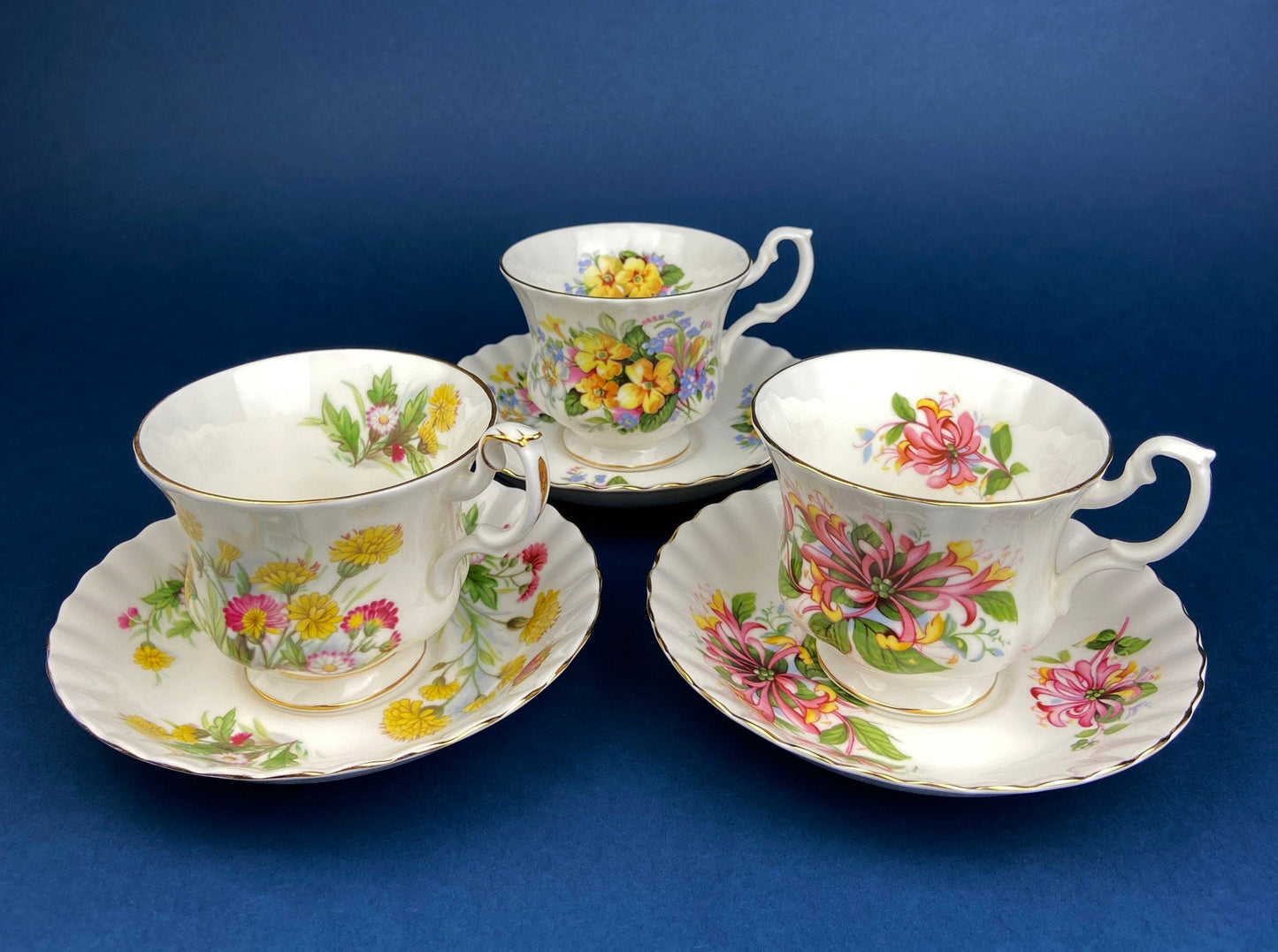 Vintage Tea/Coffee Cup and Saucer. Royal Albert Sweetheart Roses "Anne". Fine Bone China Made in England.