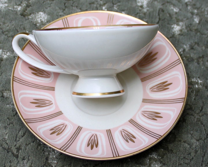 Bavarian Tea Cap and Saucer , Marked S.M. 1110.
