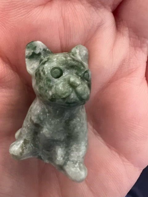 3cm Tree Agate Crystal Dog