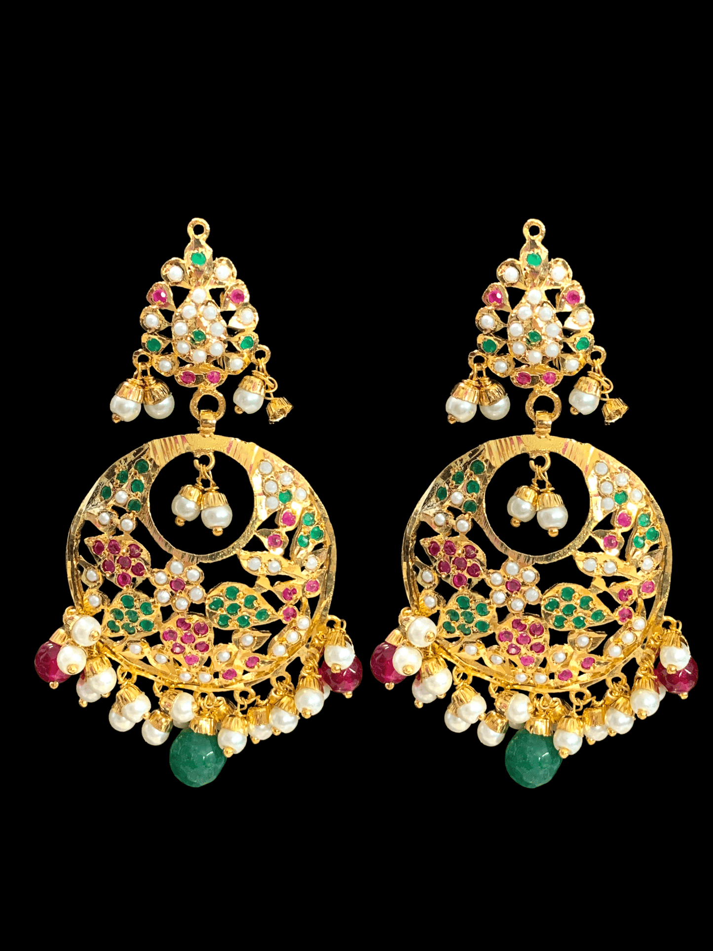 PS445 Naina pendant set ( ruby emerald ) ( READY TO SHIP)