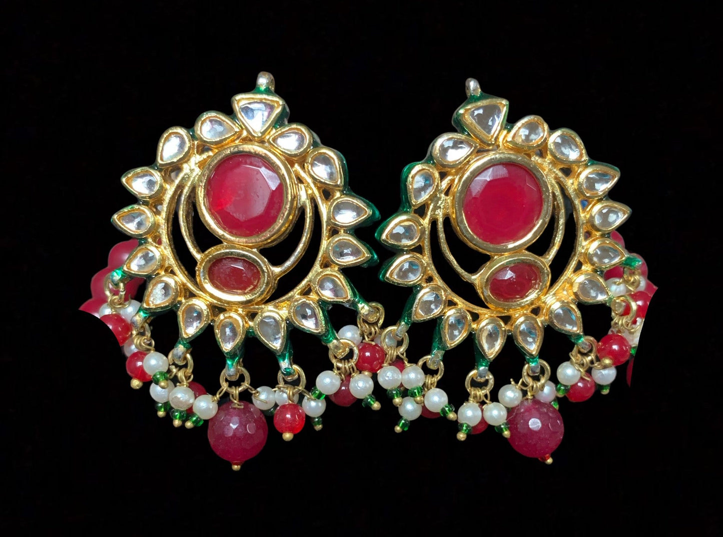 PS451 Nayana pendant set in red ( READY TO SHIP )