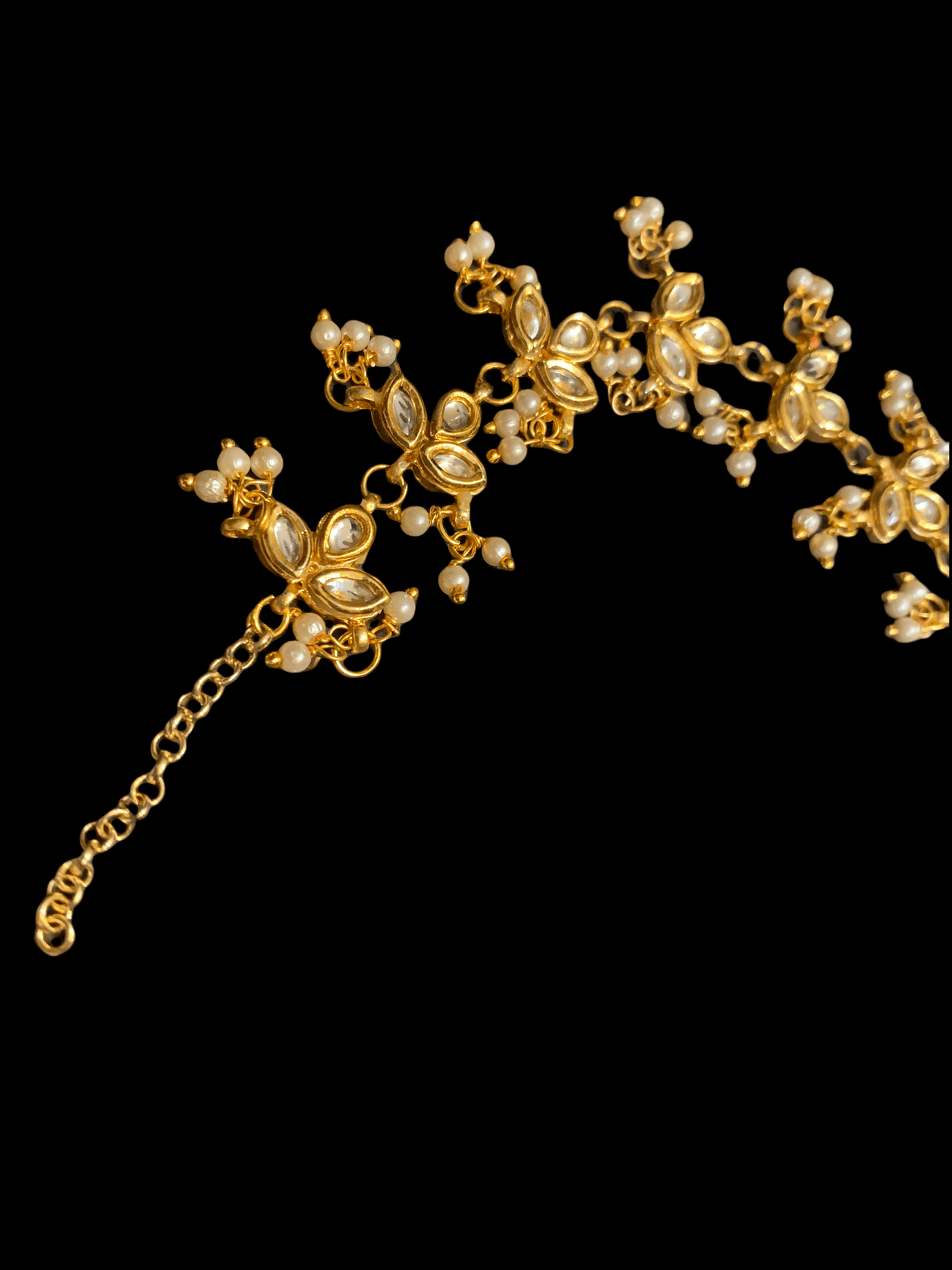 DJTK112 Kundan sheeshphool ( READY TO SHIP)