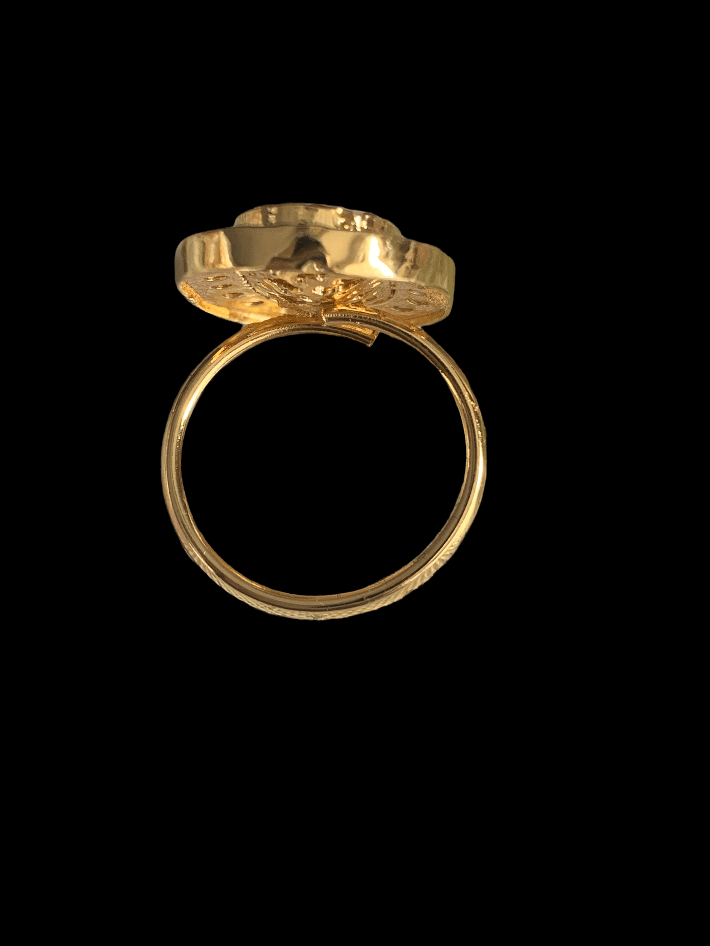 DJR61 Oval polki ring- clear stones ( READY TO SHIP )