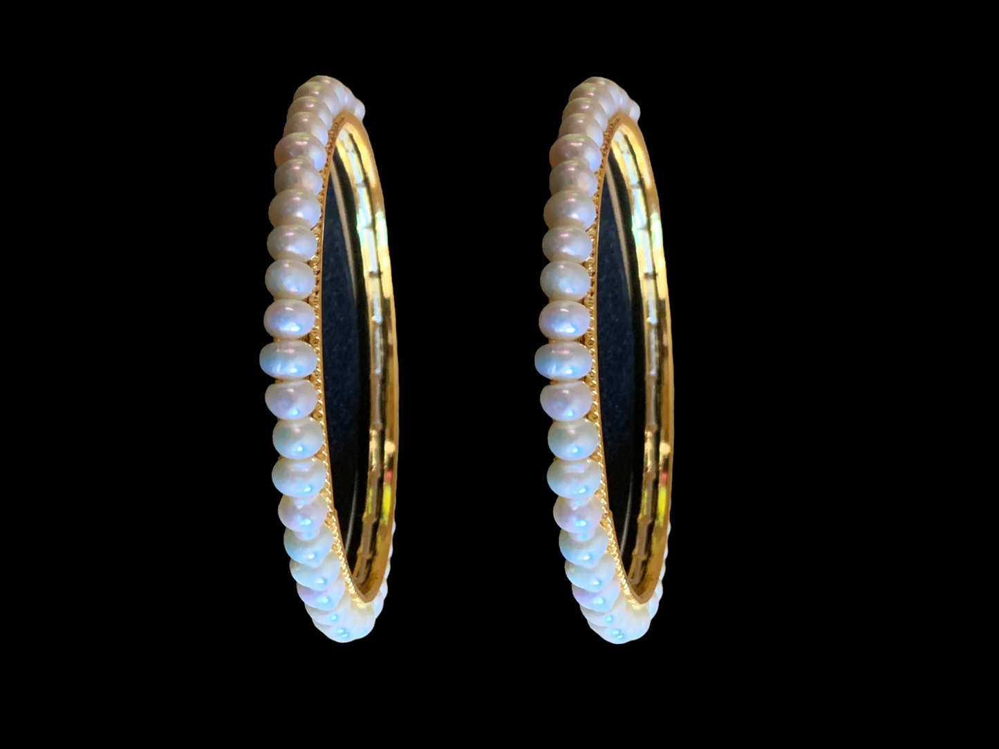 B129 Fresh water pearl bangle size ( READY TO SHIP )