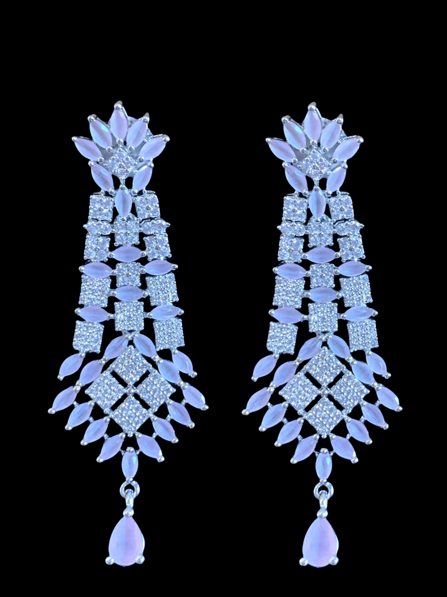 NS261 Falak cz necklace - pink ( READY TO SHIP )