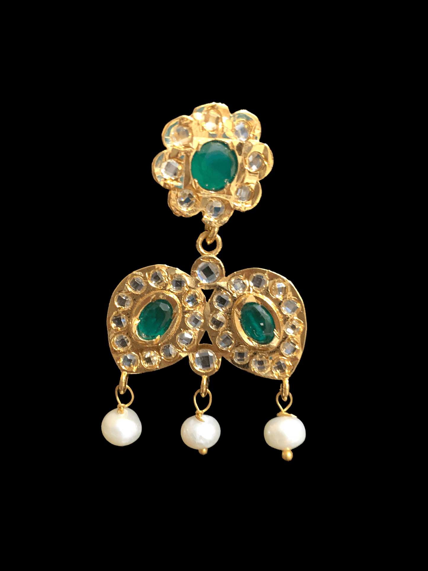 LN21 Sharnaz fresh water pearl necklace in green ( READY TO SHIP)