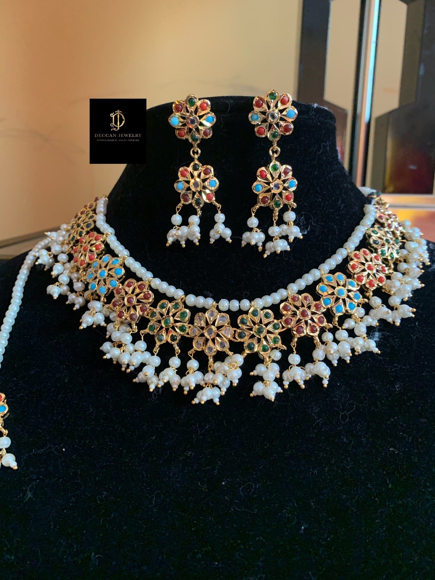 NS95 Malavika flower set ( navratan ) (READY TO SHIP)
