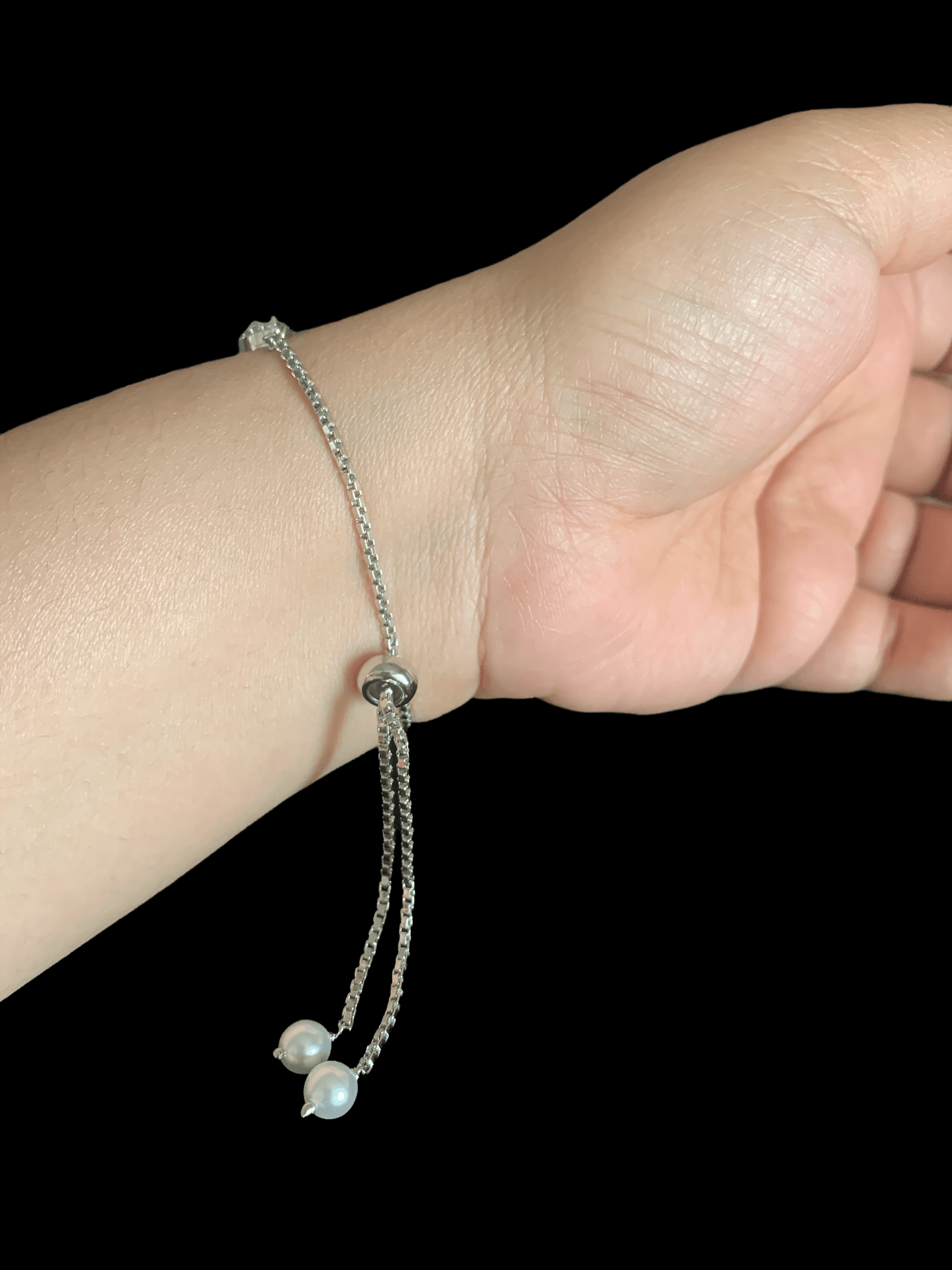 Cz bracelet - pink ( silver plated ) ( READY TO SHIP )