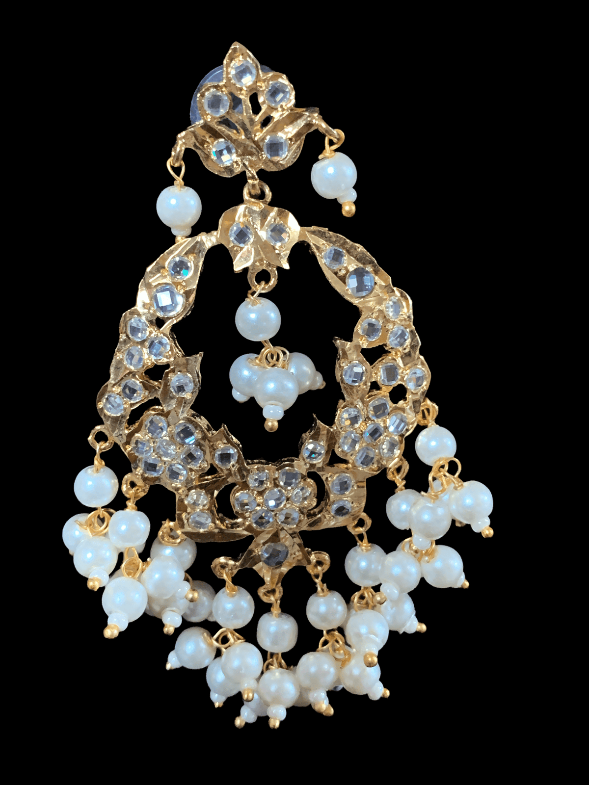 DER13 Madhuri earrings (pearls ) (READY TO SHIP )