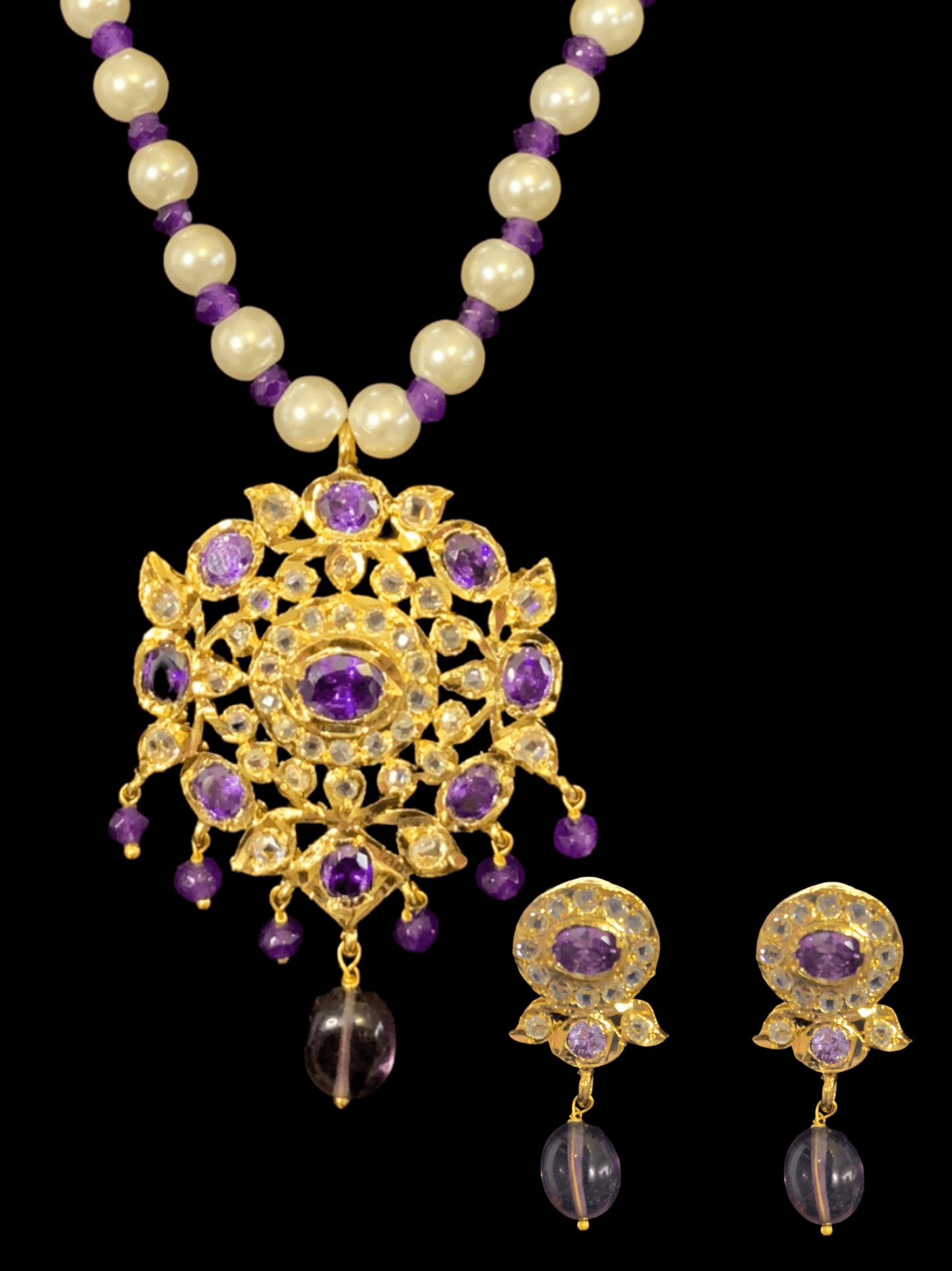 PS432 Ammara pendant set in amethyst ( READY TO SHIP )