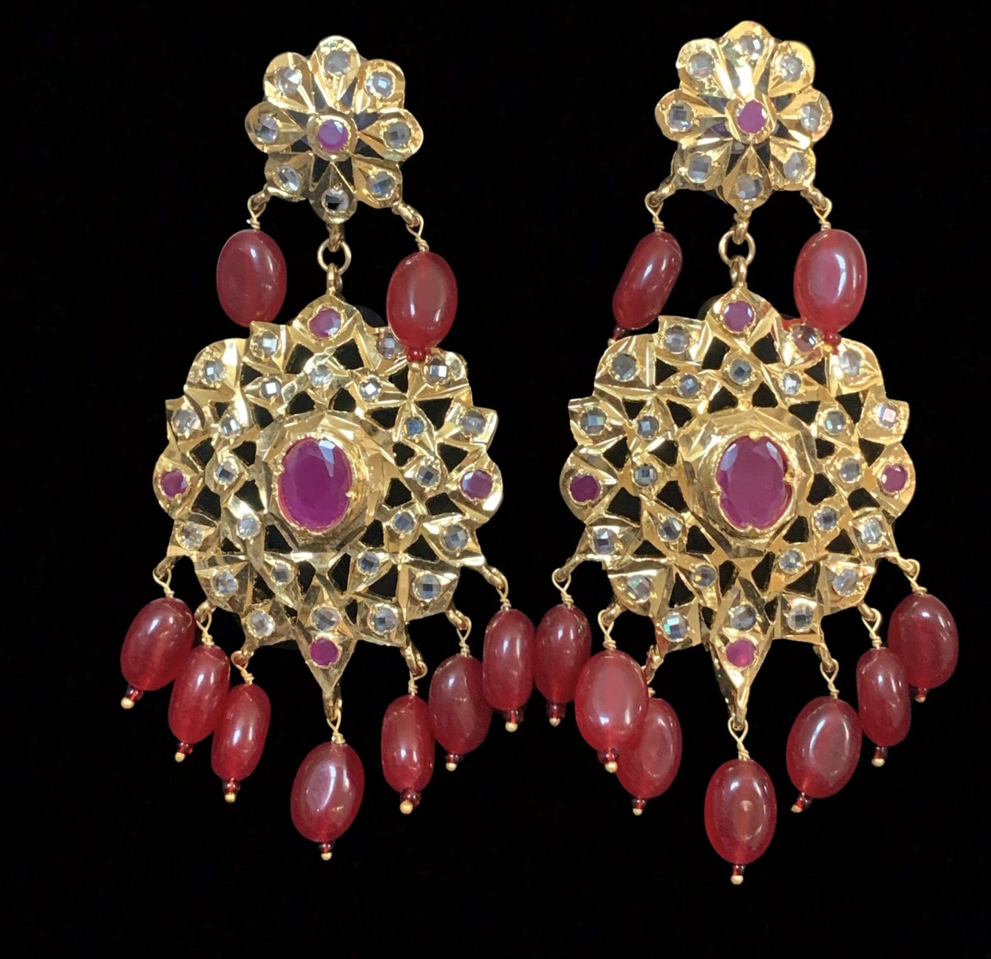 LN48 Asif jaahi rani haar in rubies ,( SHIPS IN 4 WEEKS )