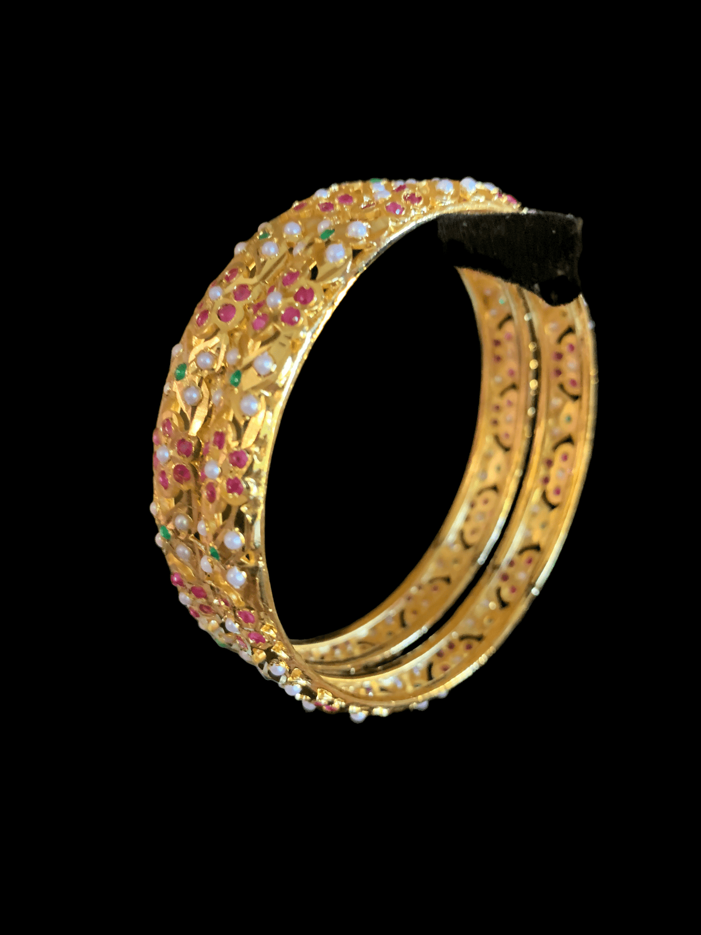 B42 Amira bangles - SET OF 2 (ruby emerald ) ( READY TO SHIP)