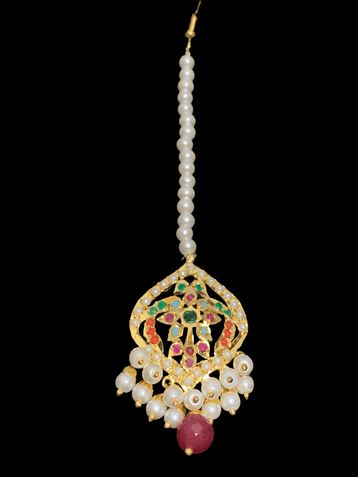 LN18 Yashvi rani Haar in Navratan ( READY TO SHIP )