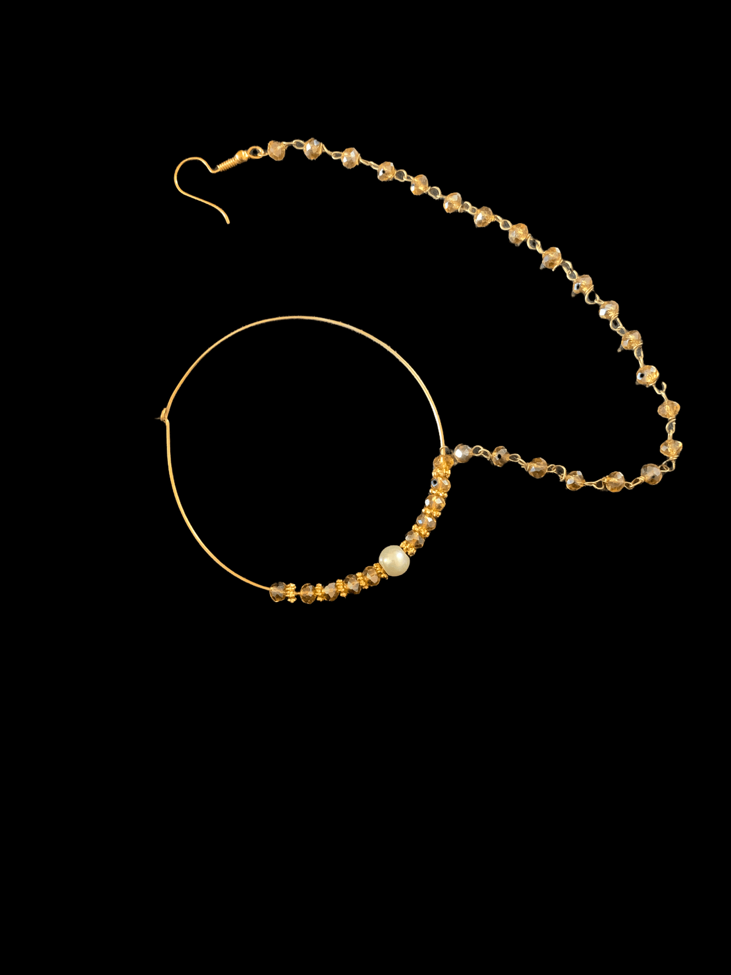 Gold plated nosering - champagne ( READY TO SHIP)