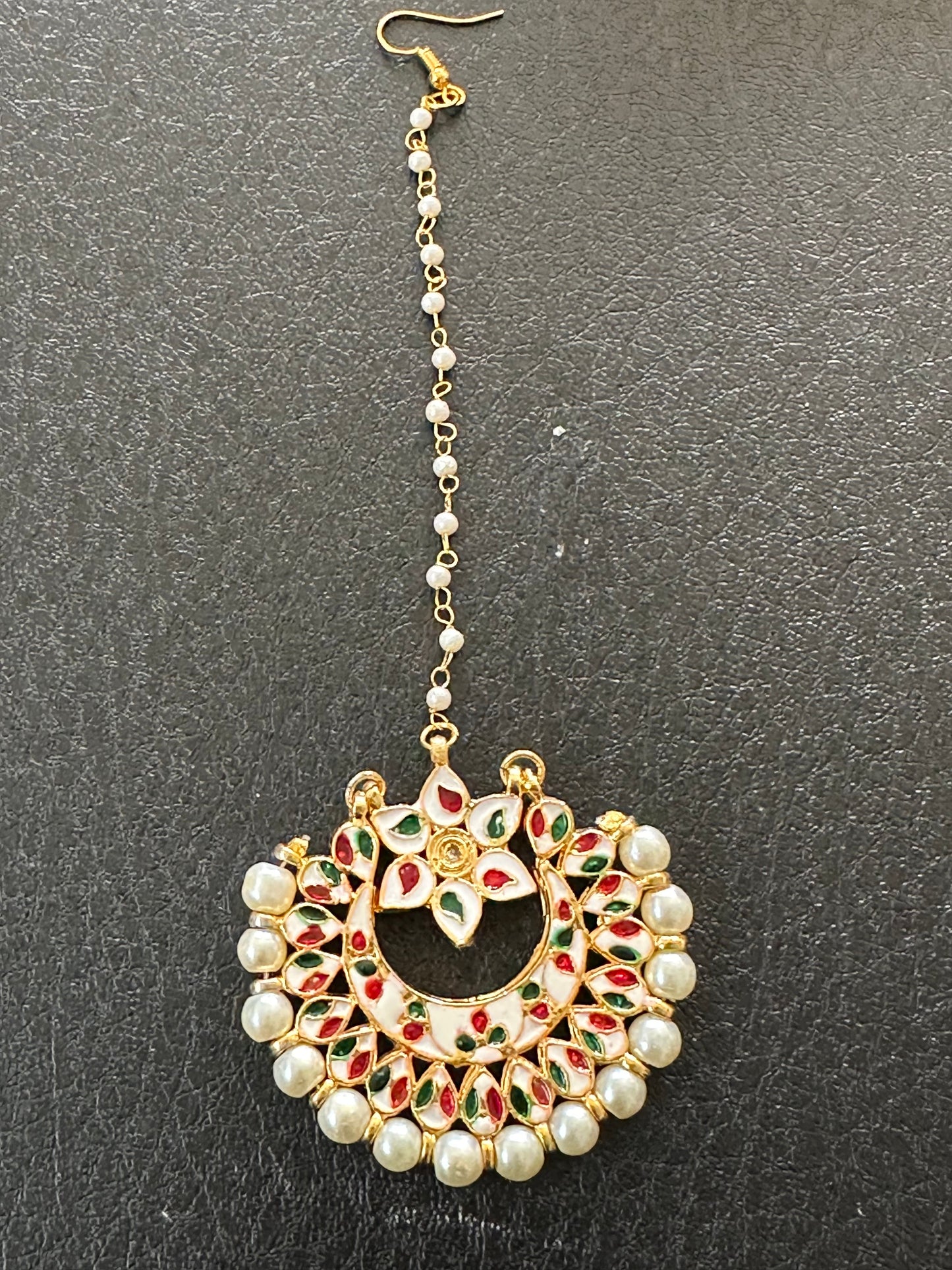 DJTK113 kundan meenakari tika (READY TO SHIP )
