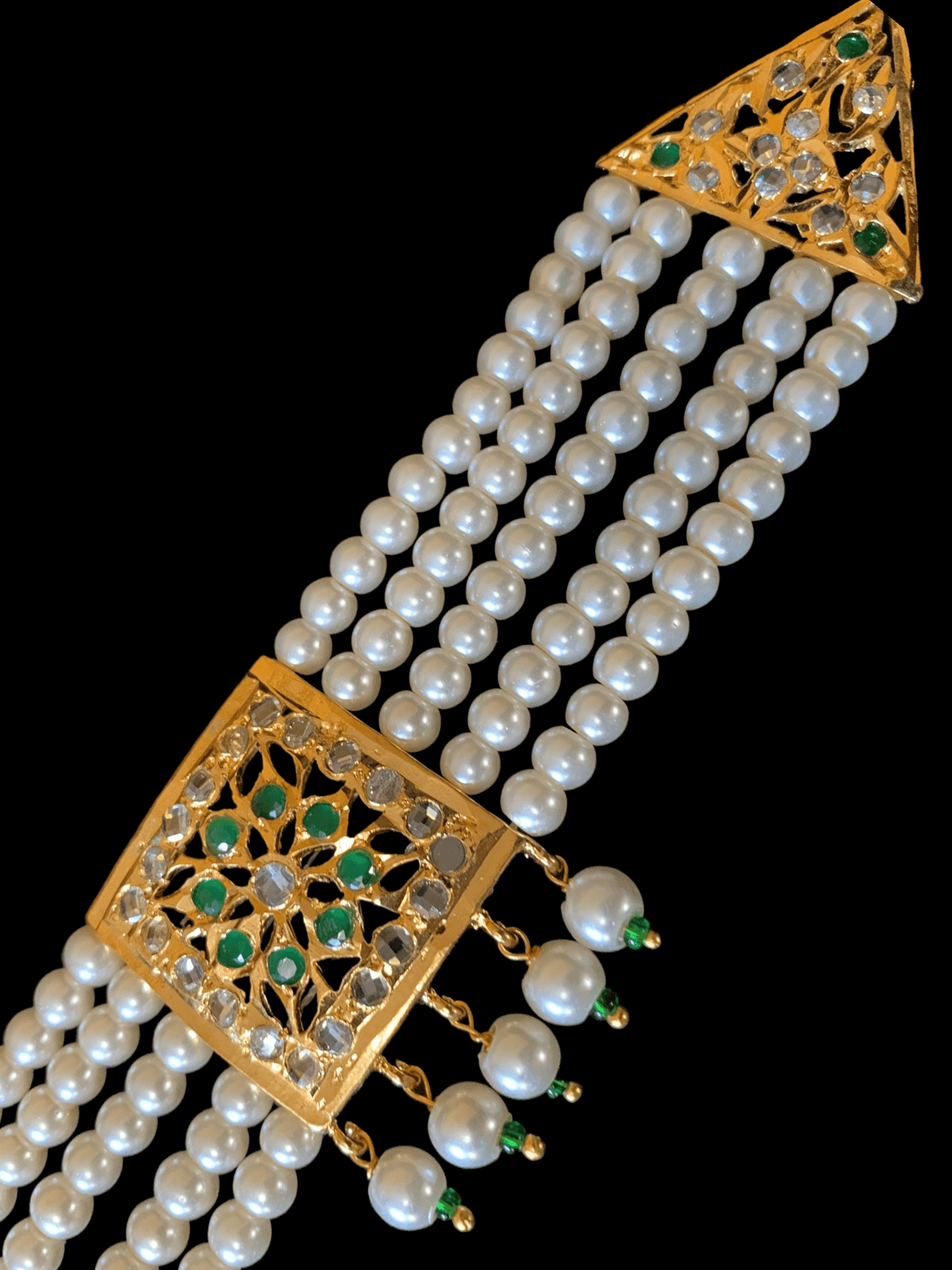 B69 Ariha emerald pearl bracelet ( READY TO SHIP )