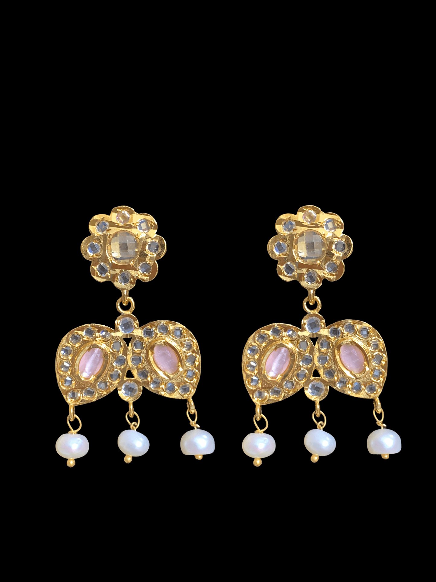 LN24 Sharnaz fresh water pearl necklace In pink ( READY TO SHIP)