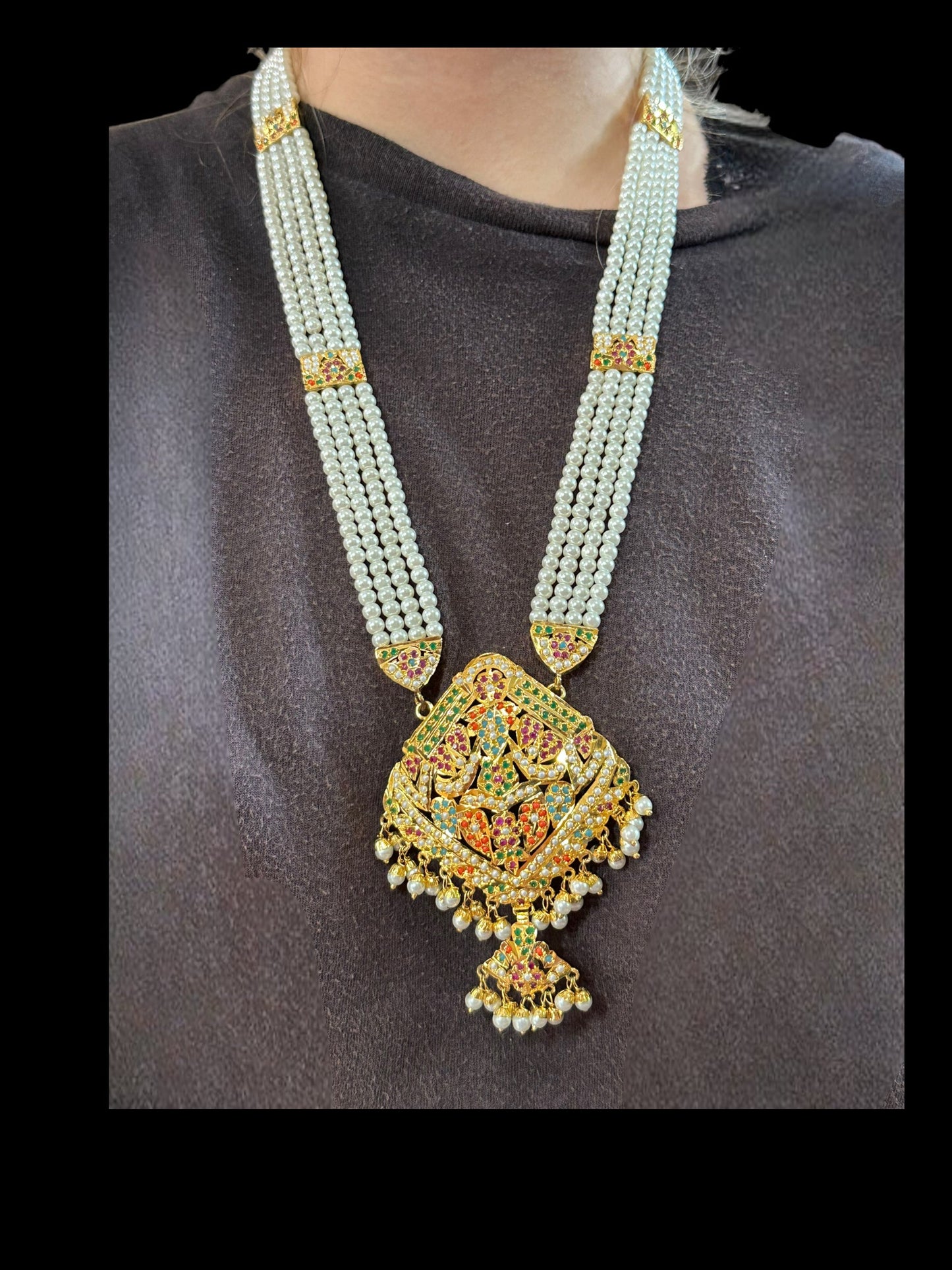 DLN12 Mehwish jadau Rani haar - Navratan ( READY TO SHIP )