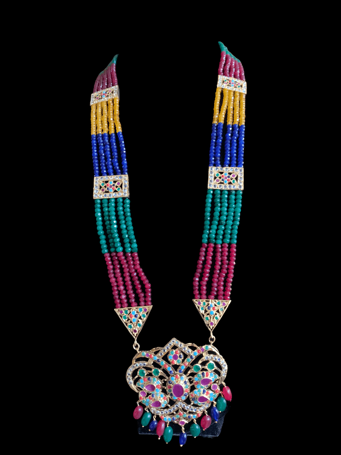 LN99 Namita Rani haar in navratan ( READY TO SHIP)