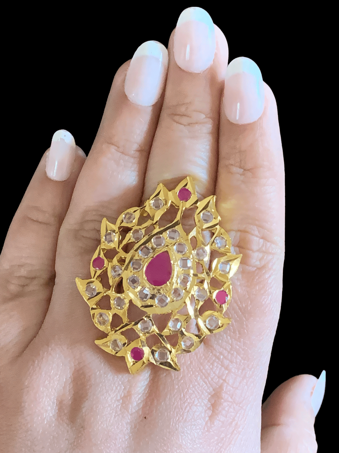 DJR66 Naaz Hyderabadi statement ring ( READY TO SHIP)